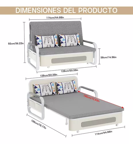 D_NQ_NP_696599-MLM78722036217_082024-O Sofá cama cozy: Comodidad y versatilidad en un mueble